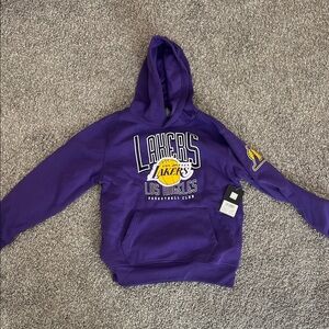 Lakers NBA Purple Hoodie with Logo